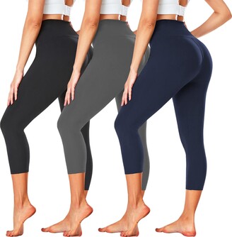 FULLSOFT 3 Pack Leggings for Women Non See Through-Workout High Waisted  Tummy Control Running Yoga Pants : : Clothing, Shoes & Accessories
