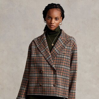 Ralph Lauren Plaid Boxy Double-Faced Wool-Blend Coat - ShopStyle