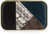 Thumbnail for your product : Rafe Daniela Small Snakeskin Framed Clutch Bag, Teal Combo