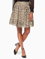 Thumbnail for your product : Kate Spade leopard-print clipped dot skirt