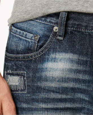 Sean John Men's Big and Tall Hamilton Relaxed Fit Jeans, Medium Repair