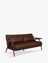 Thumbnail for your product : John Lewis & Partners Hendricks Medium 2 Seater Leather Sofa, Dark Wood Frame