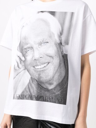 Emporio Armani photograph-print cotton T-Shirt