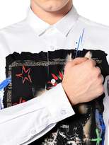 Thumbnail for your product : Just Cavalli Printed Cotton Poplin Shirt W/ Studs