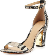 Thumbnail for your product : Tory Burch Shay Snake City Sandal, Roccia/Natural