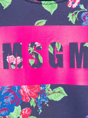 MSGM Kids floral print sweatshirt