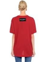 Thumbnail for your product : Dolce & Gabbana D+g Printed Cotton Jersey T-Shirt