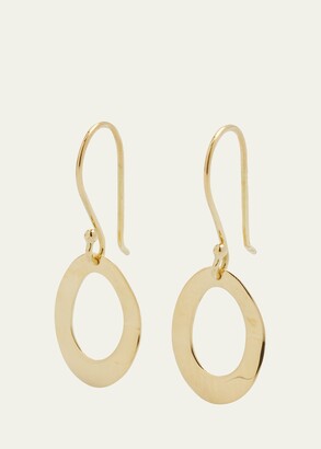Ippolita Mini Wavy Oval Earrings in 18K Gold