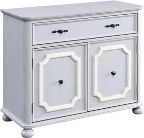 Latitude Run Gray Finish Cabinet With 1 Storage Drawer And 2 Doors Tier Shelves Inside Made Of Composite Wood  Rubber 33\