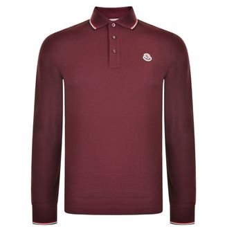 Moncler Logo Long Sleeved Polo Shirt