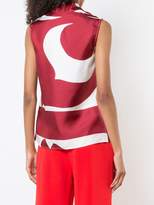 Thumbnail for your product : Victoria Beckham draped geometric blouse