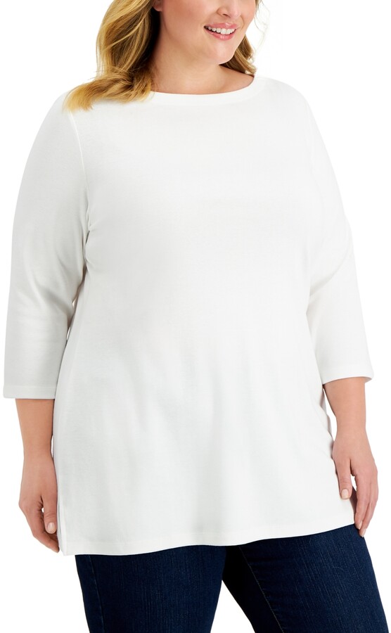 plus size winter white