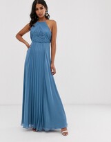 Thumbnail for your product : ASOS DESIGN Bridesmaid pinny maxi dress with ruched bodice