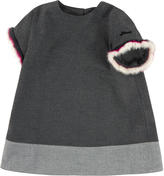 Thumbnail for your product : Fendi Light grey and dark grey twill blouse