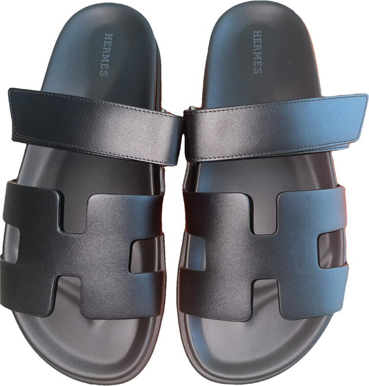 Hermã ̈S HermAs Oran Black Leather Sandals ShopStyle