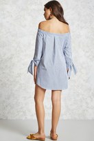 Thumbnail for your product : Forever 21 Pinstripe Off-the-Shoulder Top