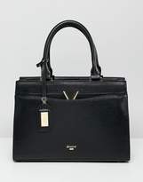 Thumbnail for your product : Dune Dalis Black Tote Bag With V Bar Detail