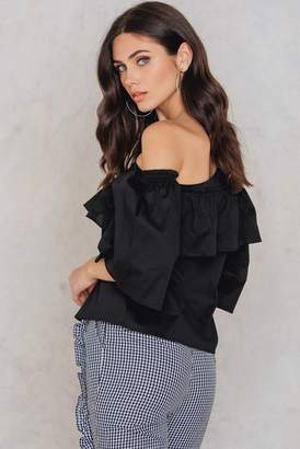 Lucca Couture Adeline One Shoulder Ruffle Top