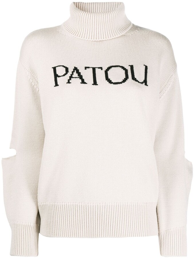 Patou Oversized Cut-Out Logo Jumper - ShopStyle Sweaters
