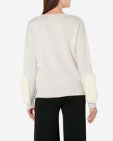 Thumbnail for your product : N.Peal Fur Panelled Sweater