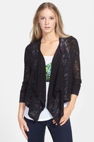 Thumbnail for your product : Kensie Slubbed Drape Front Cardigan