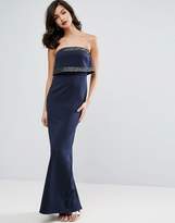 Thumbnail for your product : ASOS Embellished Crop Top Bandeau Maxi Dress