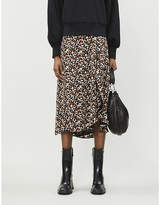 Thumbnail for your product : LES COYOTES DE PARIS Nova leopard-print crepe midi skirt