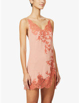 Thumbnail for your product : Marjolaine Lettie floral silk-blend jersey chemise