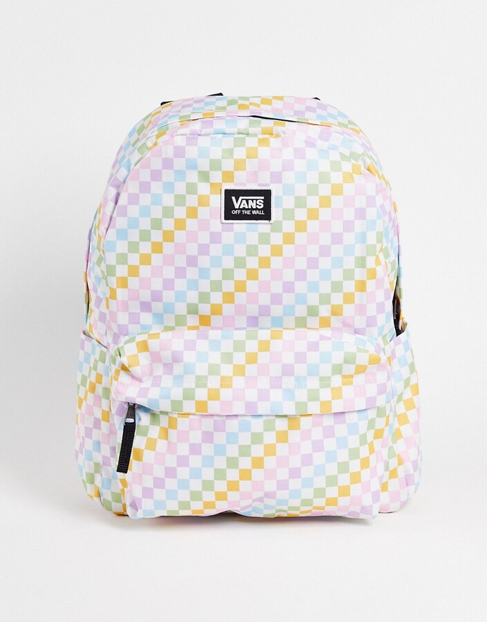 Vans Old Skool backpack in pastel check - ShopStyle