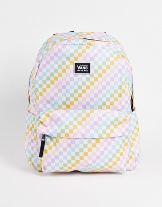 Vans Old Skool backpack in pastel check - ShopStyle