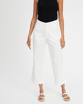 Thumbnail for your product : Assembly Label - Women's White Cropped Pants - Harper Pants - Size 14 at The Iconic