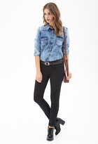 Thumbnail for your product : Forever 21 Button-Down Chambray Shirt
