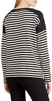 Thumbnail for your product : Chaps Petite Striped Long-Sleeve Cotton Tee