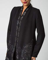 Thumbnail for your product : Le Château Embroidered Crepe Open-Front Blazer