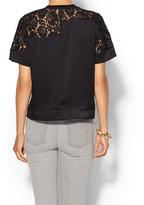 Thumbnail for your product : Rebecca Taylor Short Sleeve Lace Inset Top