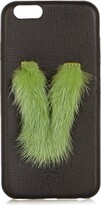 Thumbnail for your product : Fendi Leather Iphone® 6 Case - Black Green