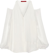Thumbnail for your product : Tamara Mellon Cutout silk blouse