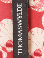 Thumbnail for your product : Thomas Wylde Silk Skinny Skull Tie