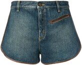 Thumbnail for your product : Saint Laurent Contrast Piping Denim Shorts