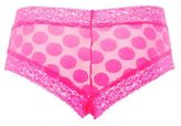 Thumbnail for your product : Charlotte Russe Glitter Polka Dot Lace Panties