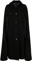Thumbnail for your product : Eftychia Long Wool Cape Coat