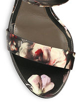 Thumbnail for your product : Jason Wu Leather Floral Print Buckle Sandals