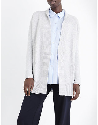 Allude Open-front wool and cashmere-blend cardigan