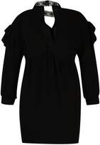 Thumbnail for your product : boohoo Plus Lace Choker Ruffle Smock Dress