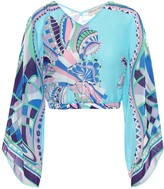 Thumbnail for your product : Emilio Pucci Beach Printed cotton-blend top