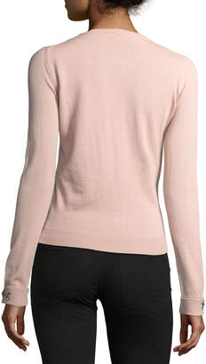 No.21 Dolores Crewneck Long-Sleeve Knit Sweater
