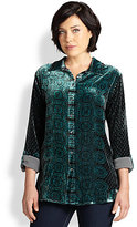 Thumbnail for your product : Johnny Was Johnny Was, Sizes 14-24 Velvet Kelso Shirt