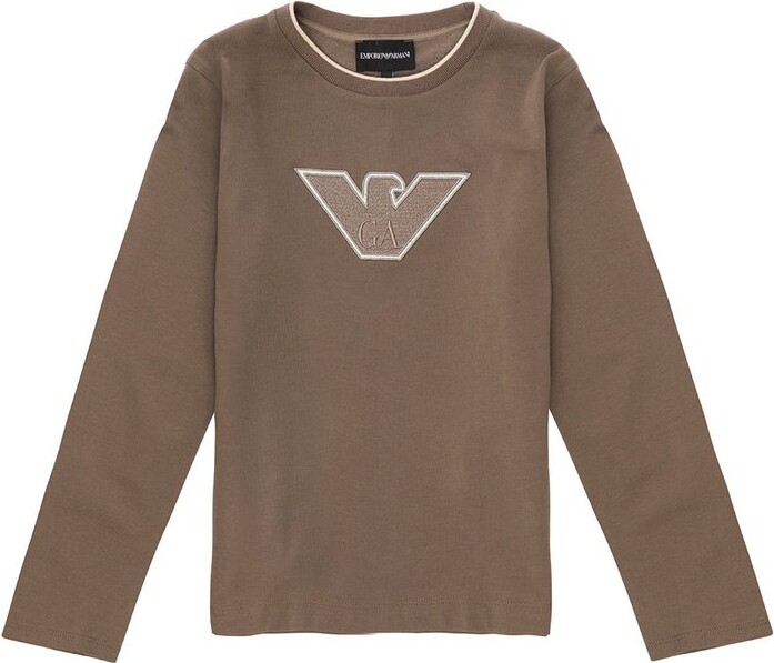 Emporio Armani Kids Logo-Patch Long Sleeved T-Shirt