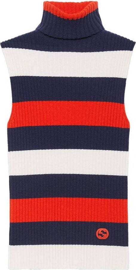 Gucci Rib Knit Turtleneck Top