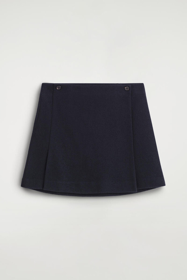 COS Boiled Merino Wool Mini Skirt